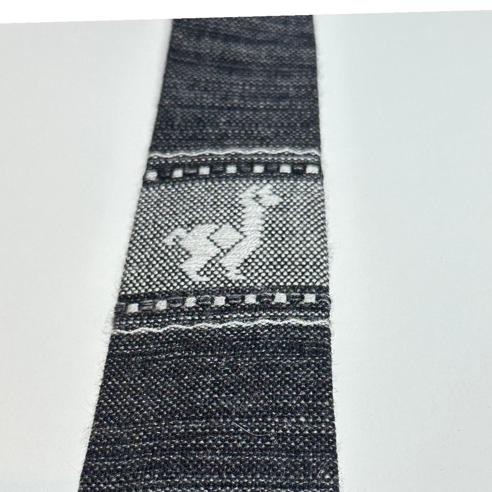 Vintage‎ Unique Nazca Neck Tie Gray Career Office Business Casual Professional
